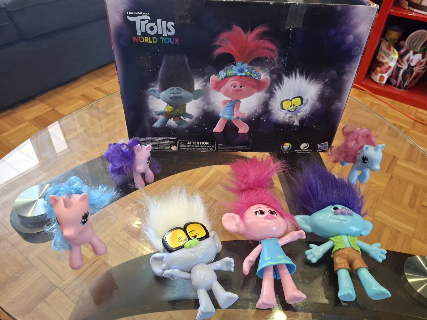 DreamWorks Trolls World Tour Pack with 3 Trolls +3 Ponies