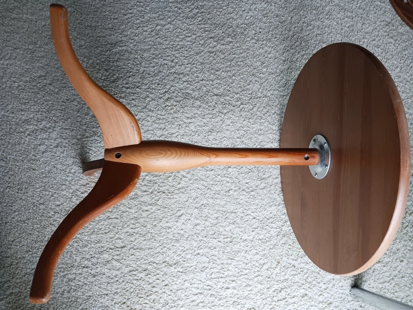 Wooden Pedestal Side Table - photo 2