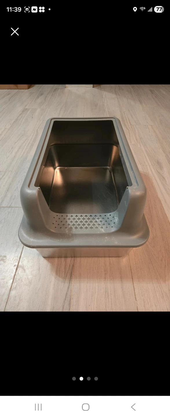 Gray Cat Litter Box with Scoop - photo 2