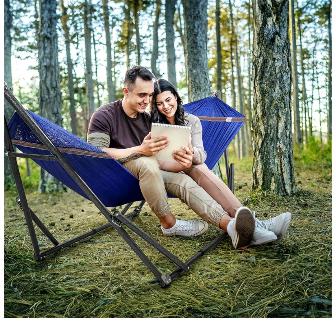 Blue Mesh Hammock with Stand and Carry Bag - photo 2