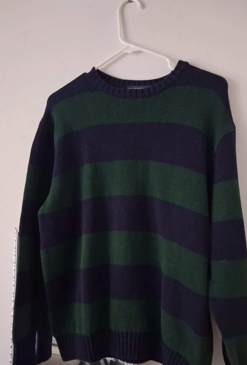 Brandy Melville Green & Navy Striped Sweater - photo 4