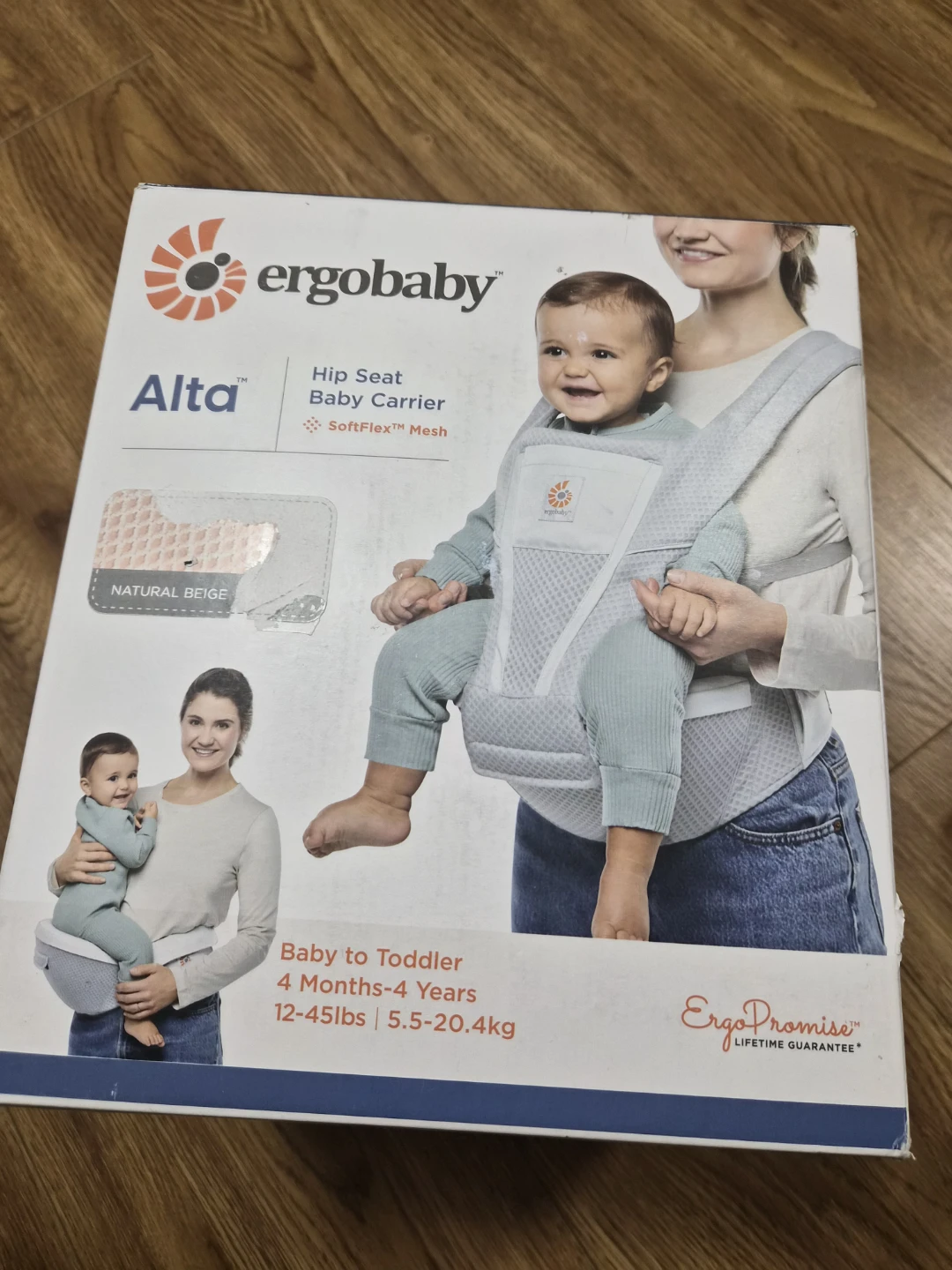 Ergobaby Alta Hip Seat Baby Carrier - Natural Beige