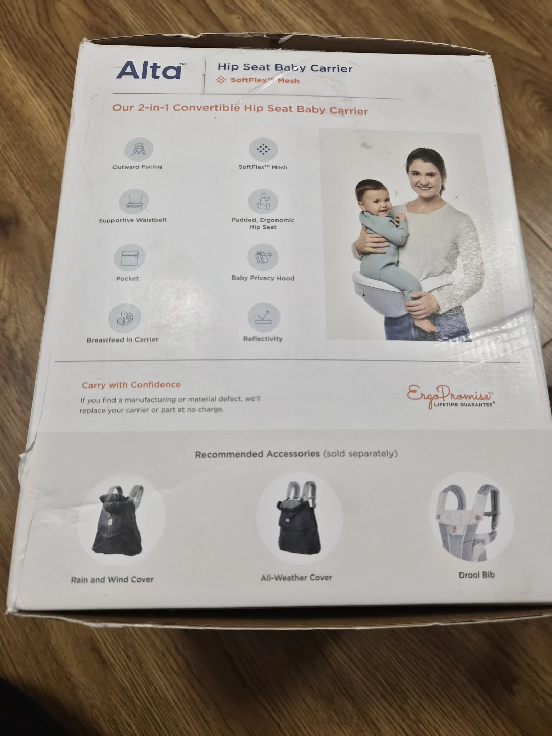 Ergobaby Alta Hip Seat Baby Carrier - Natural Beige - photo 2