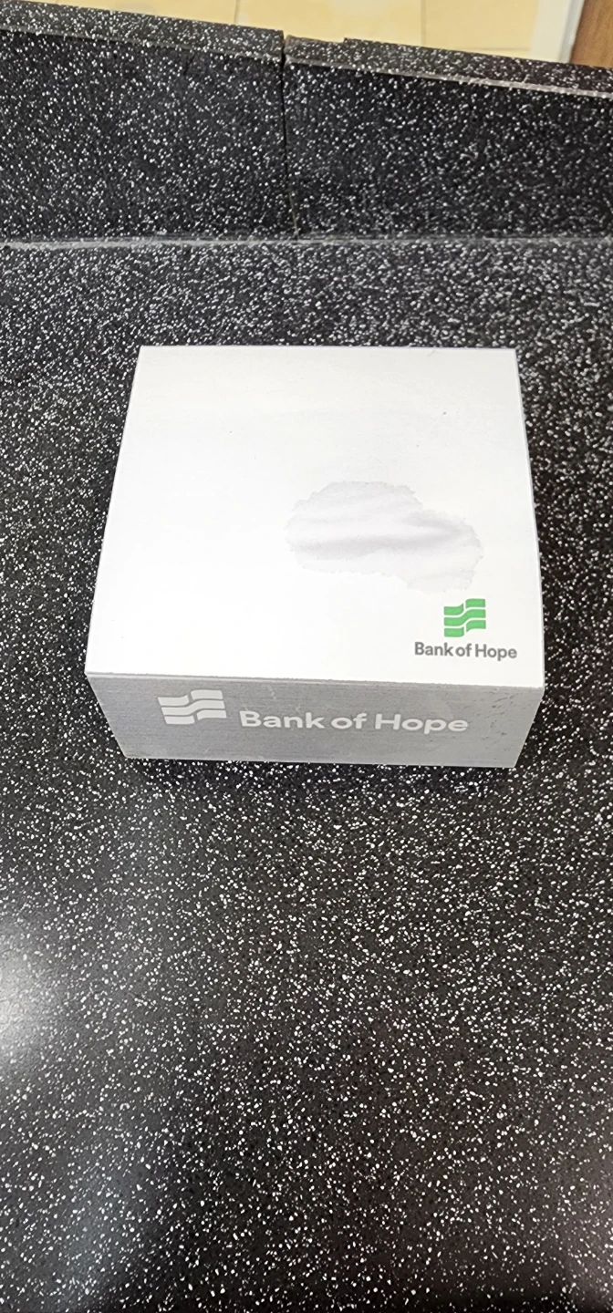 Bank of Hope Box sticky pad