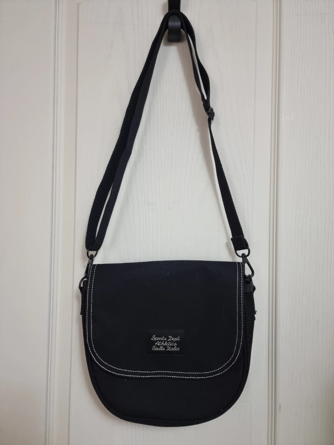 FILA Black Canvas Cross Body Bag