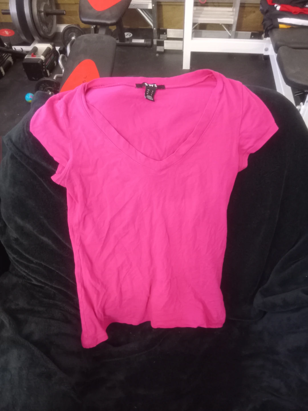 SWS Women's Pink V-Neck T-Shirt