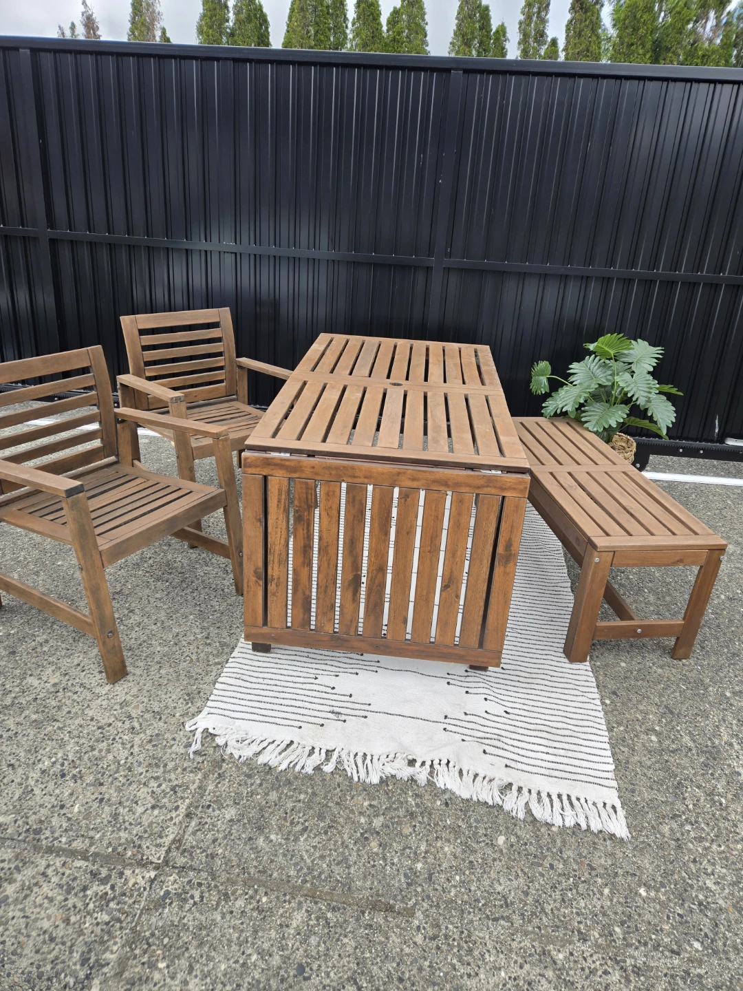 Newly sanded and stained ikea 4 peice patio set
