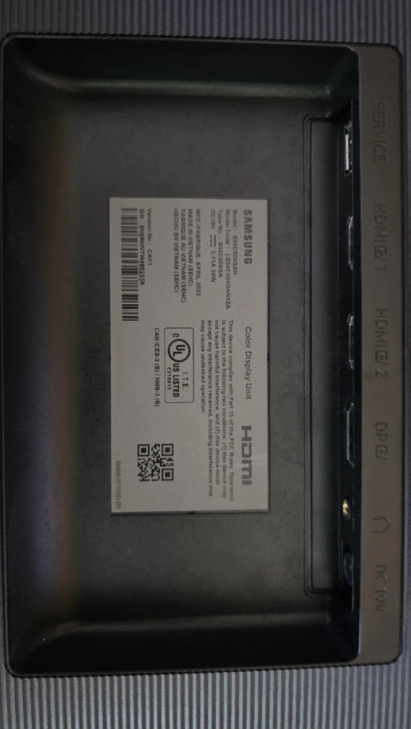 Samsung 34" Ultra-Wide Monitor (S34C504) - Like New, April 2023 - photo 5