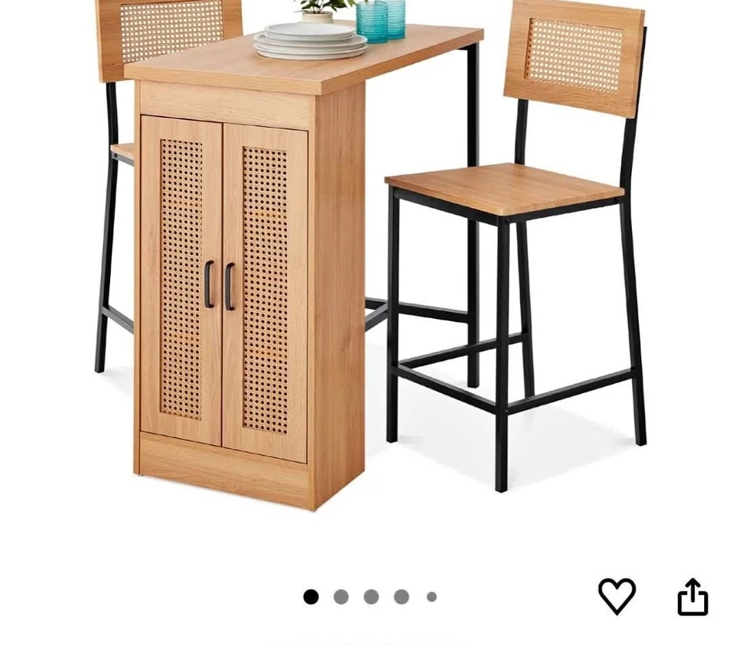 Best Choice Products 3-Piece Rattan Dining Set