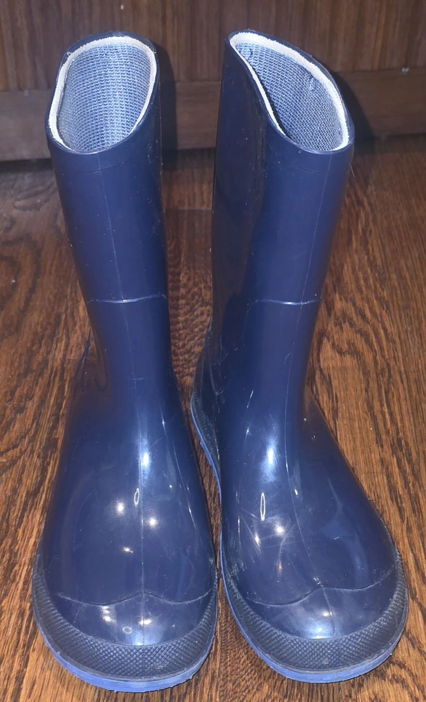 Navy Blue Rubber Rain Boots - Size 2-3