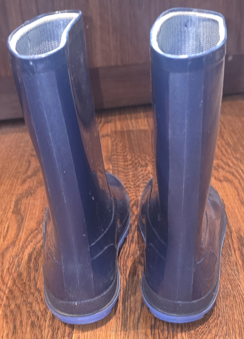 Navy Blue Rubber Rain Boots - Size 2-3 - photo 2