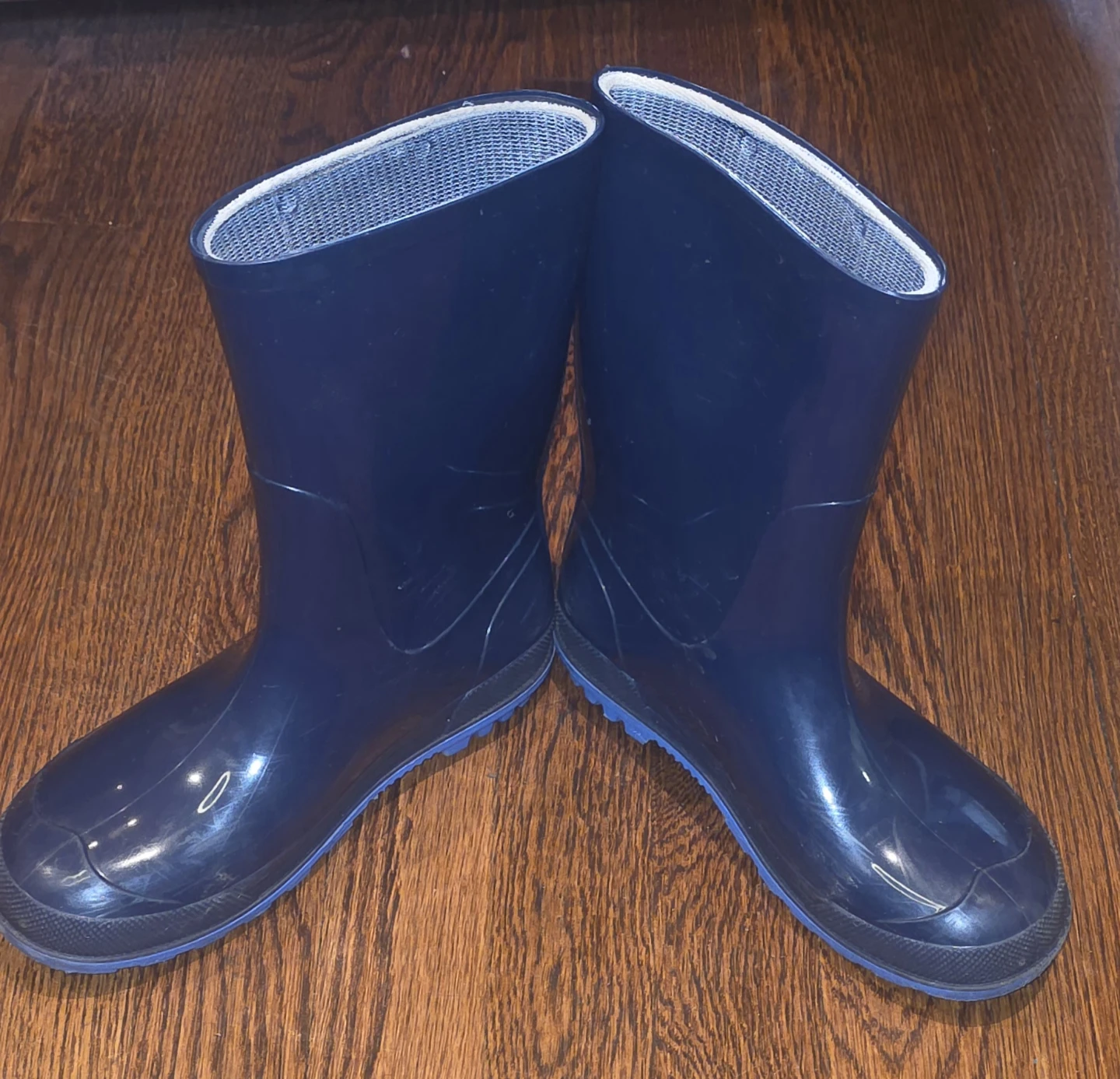 Navy Blue Rubber Rain Boots - Size 2-3 - photo 3