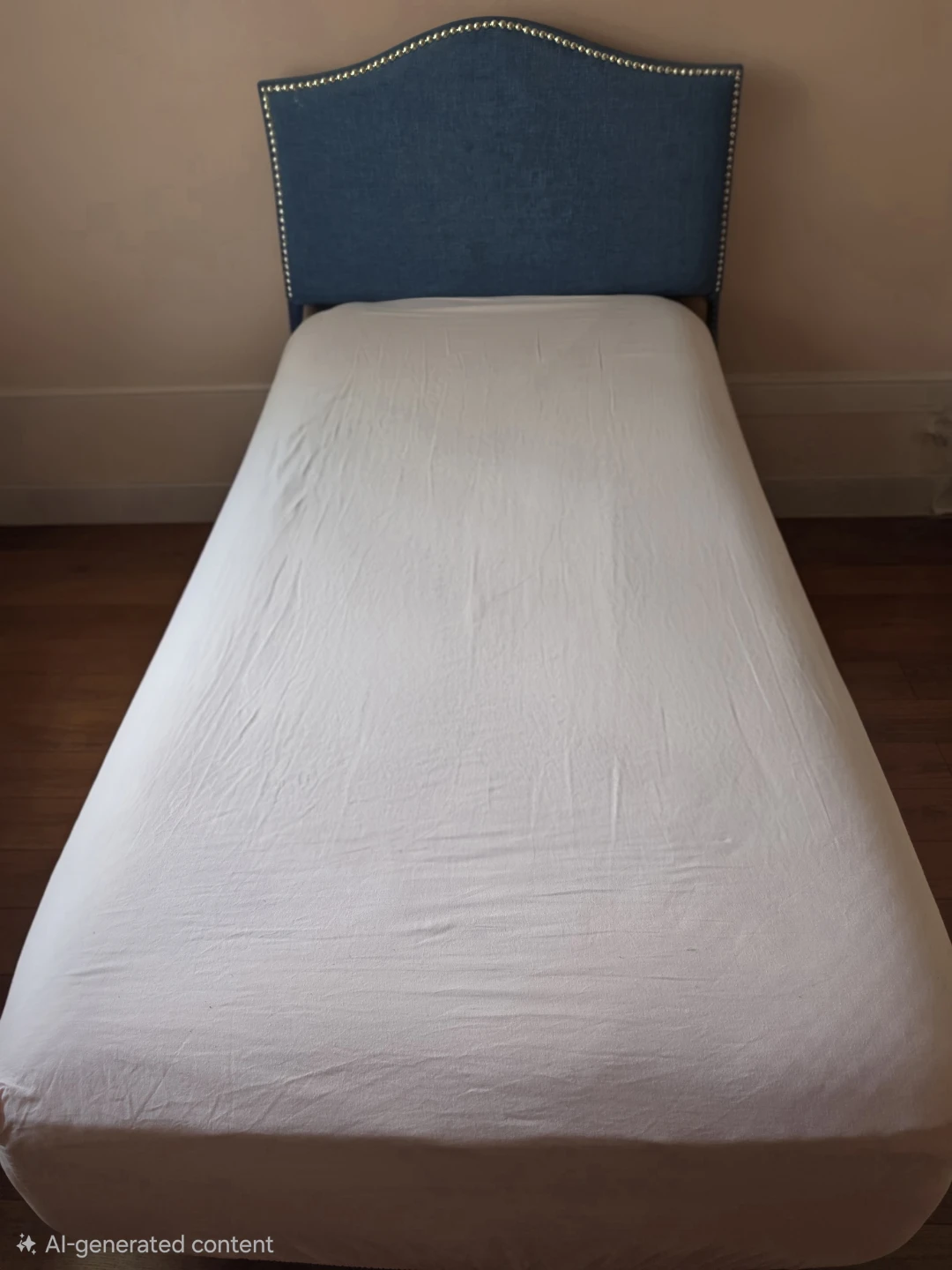 Blue Upholstered Twin XL Headboard - photo 2