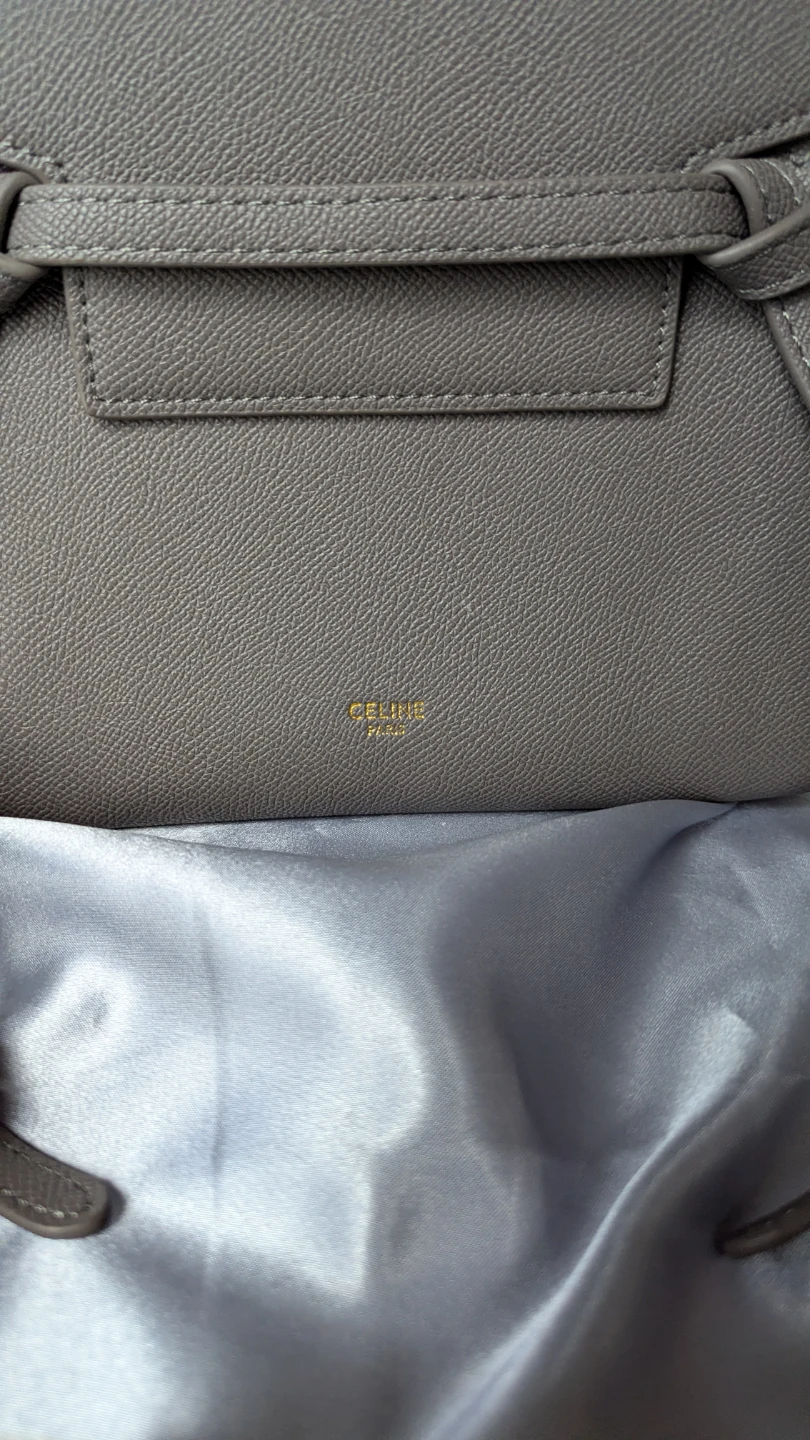 Celine Small Belt Bag Grey Leather - photo 2