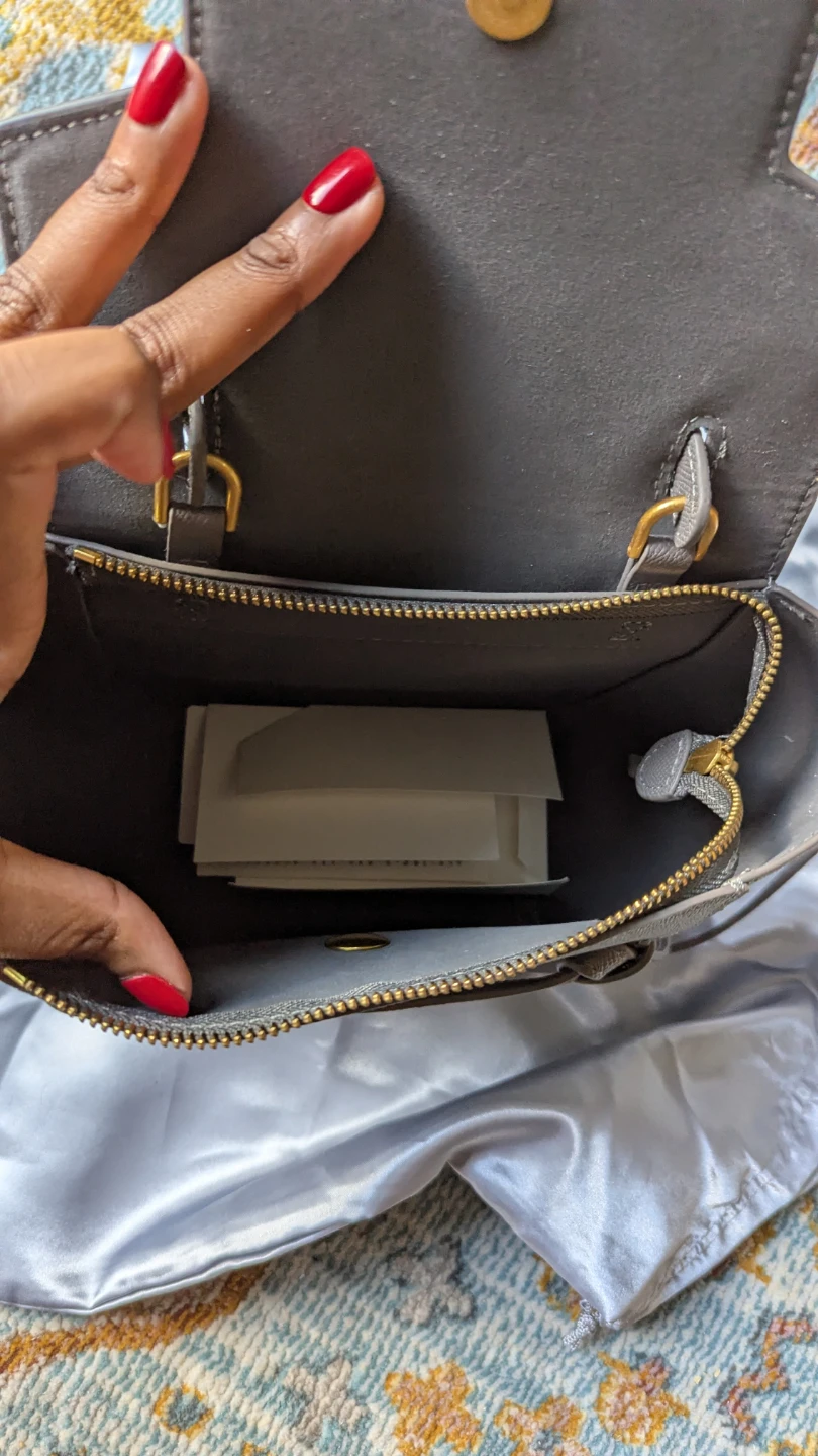 Celine Small Belt Bag Grey Leather - photo 4