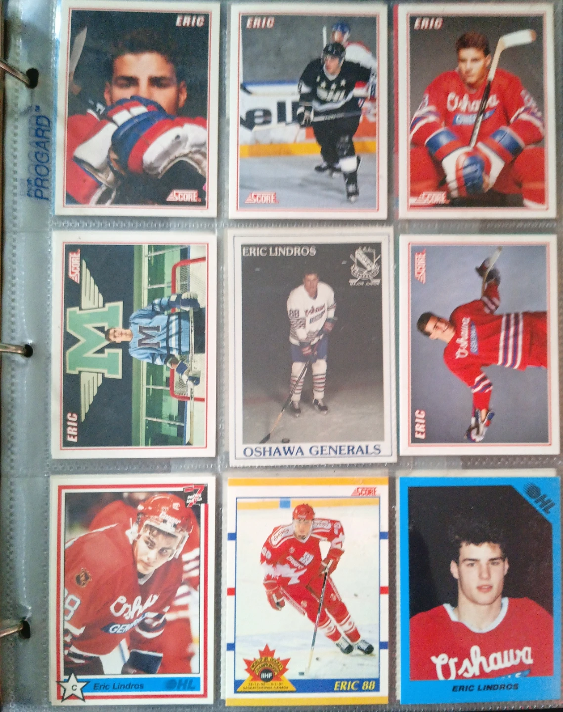 Collection of  baseball and hockey trading cards.