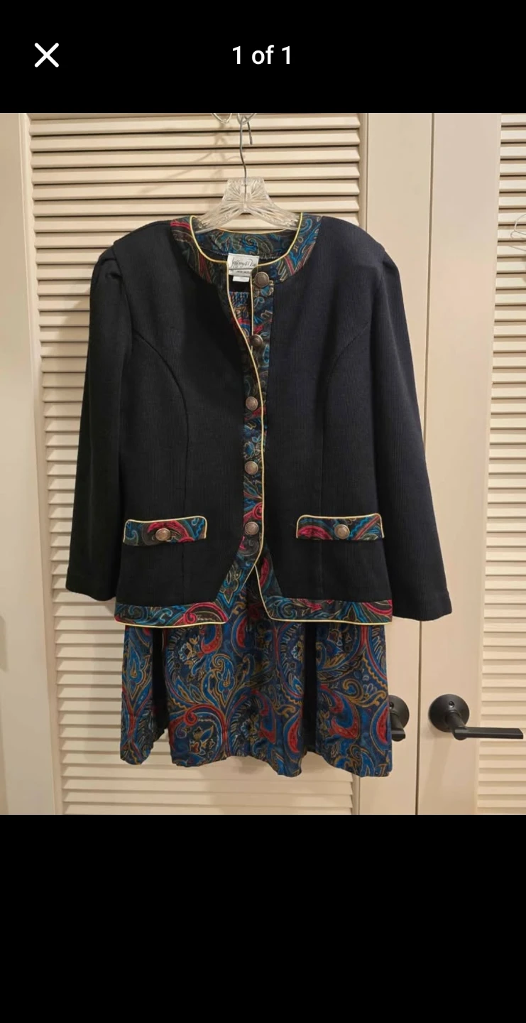 Vintage Jeffrey & Dara by Linda Huntley Paisley Print Set