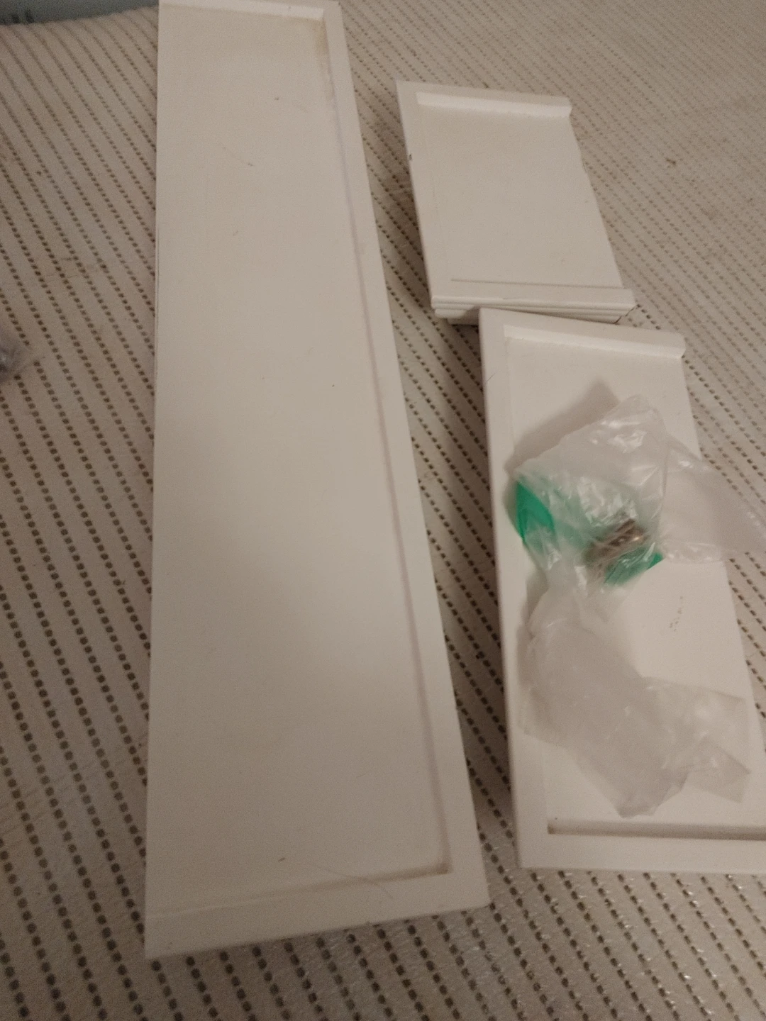 White Shelving Pieces with Hardware