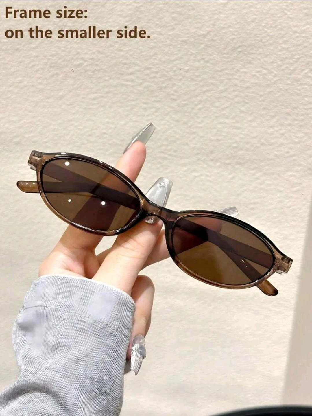 Oval Sunglasses - Brown Tint - photo 2