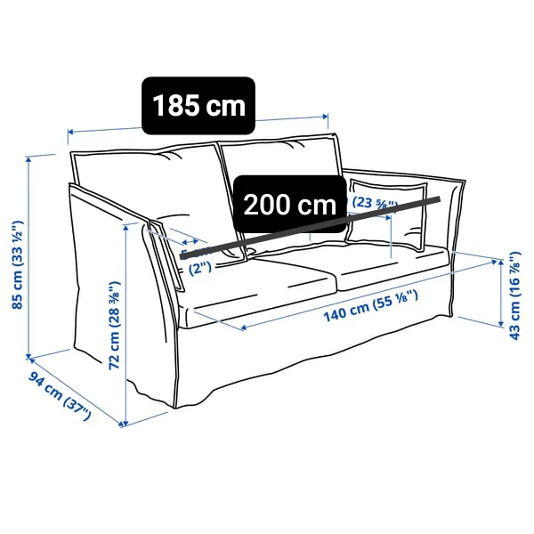 IKEA Backsälen 3-Seater Sofa - Off-White - photo 5