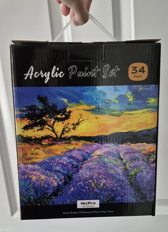 Two (2) NEW NicPro Acrylic Paint Set - 34 Pack