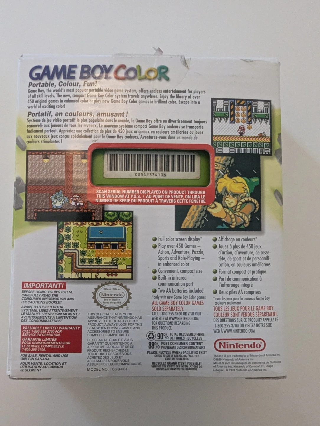 Gameboy color kiwi CIB - photo 4