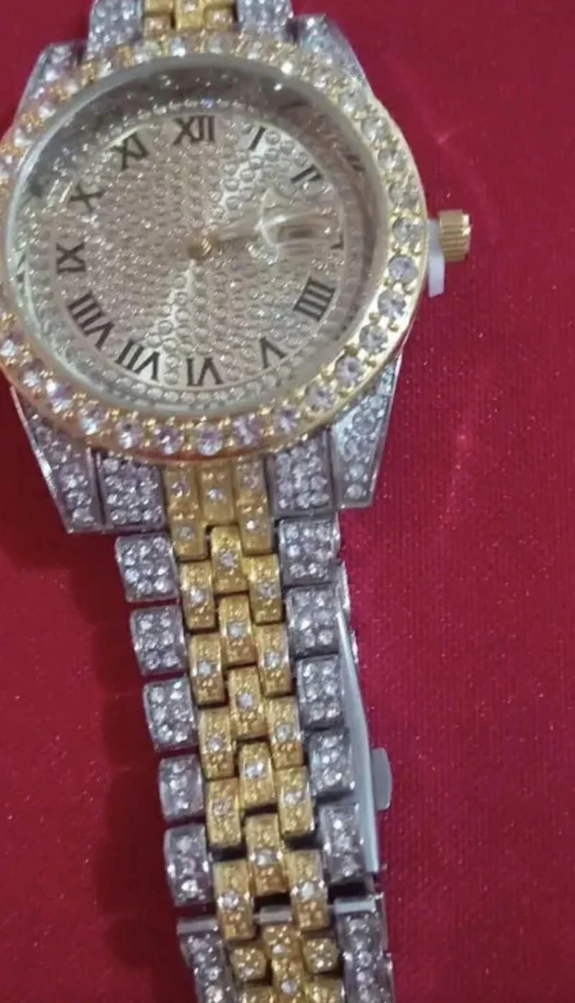 Two-Tone Diamond Accent Watch - photo 4