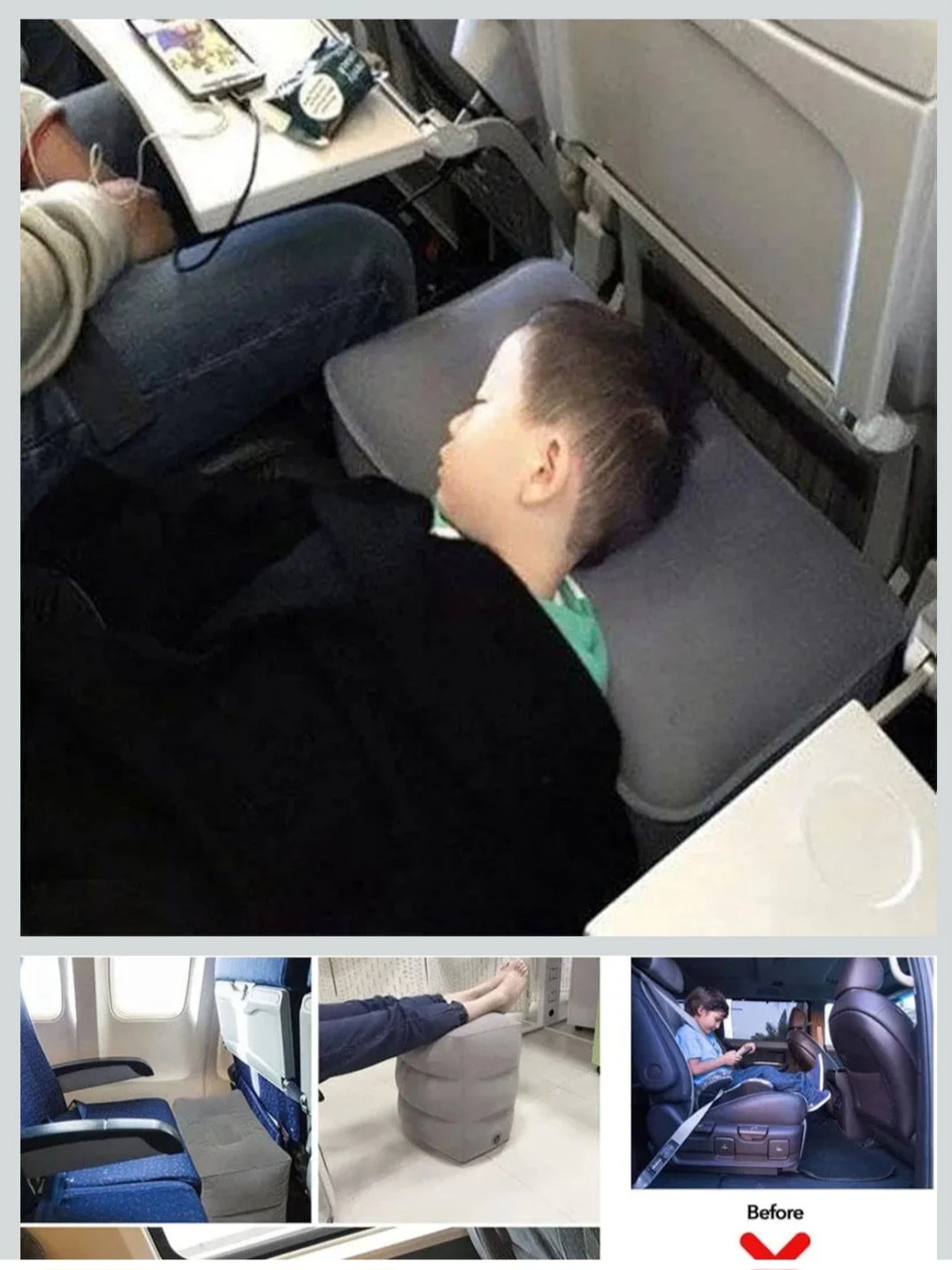 NEW foot pillow foot rest 3-height Adjustable traveller - photo 4