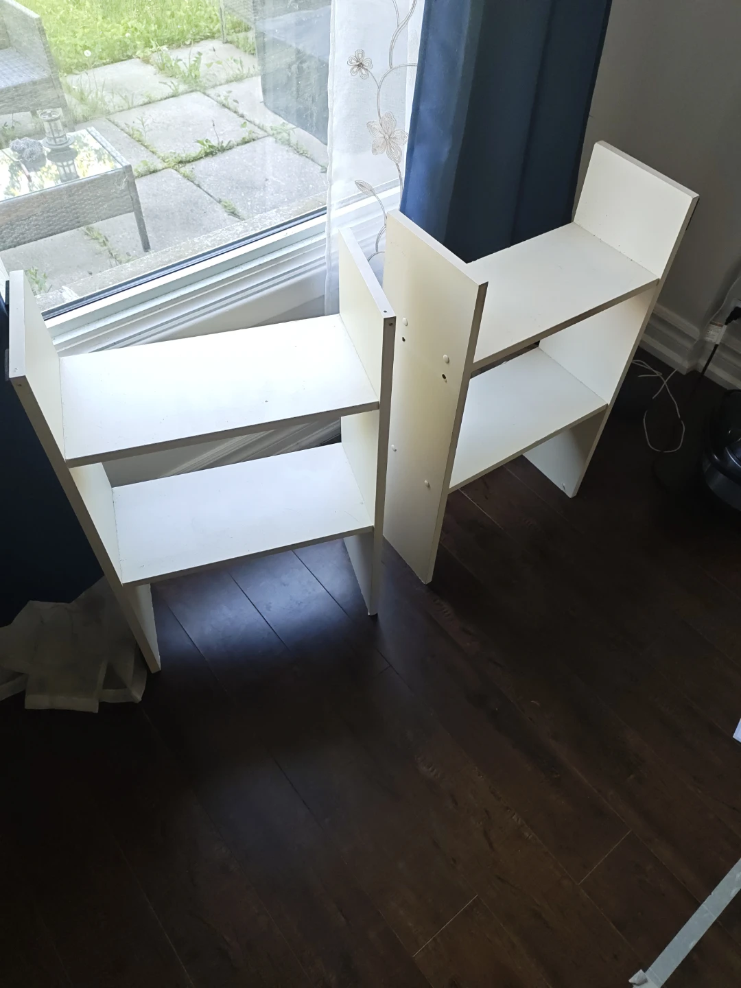 White stackable Shelf Units - photo 2