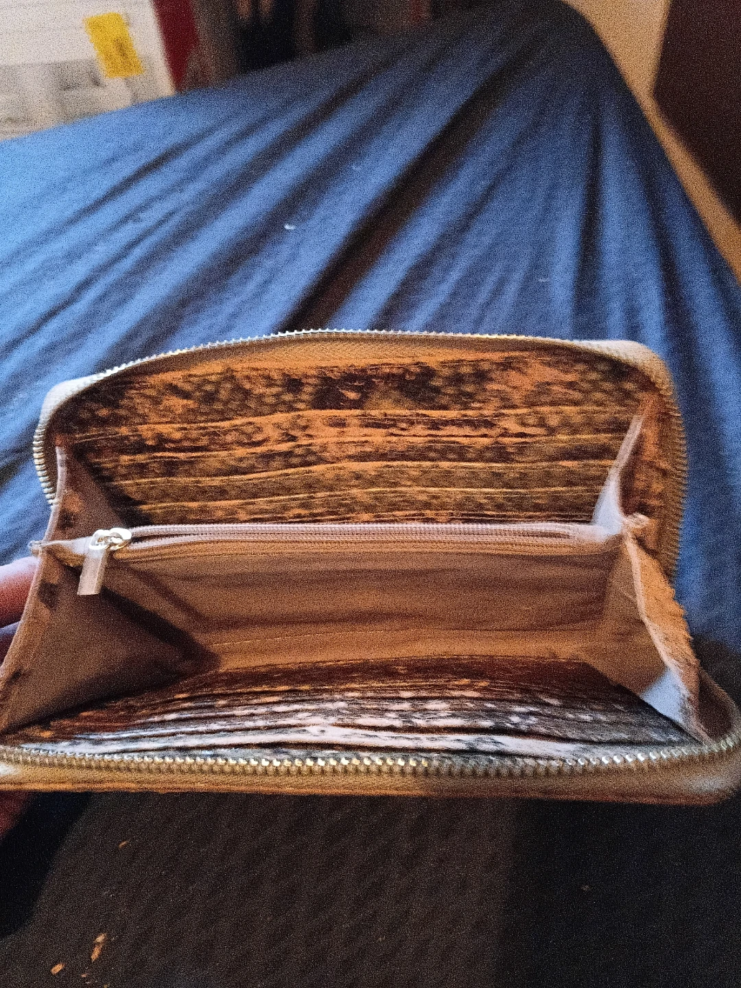 Snakeskin Print Zip Around Wallet Aldo - photo 2
