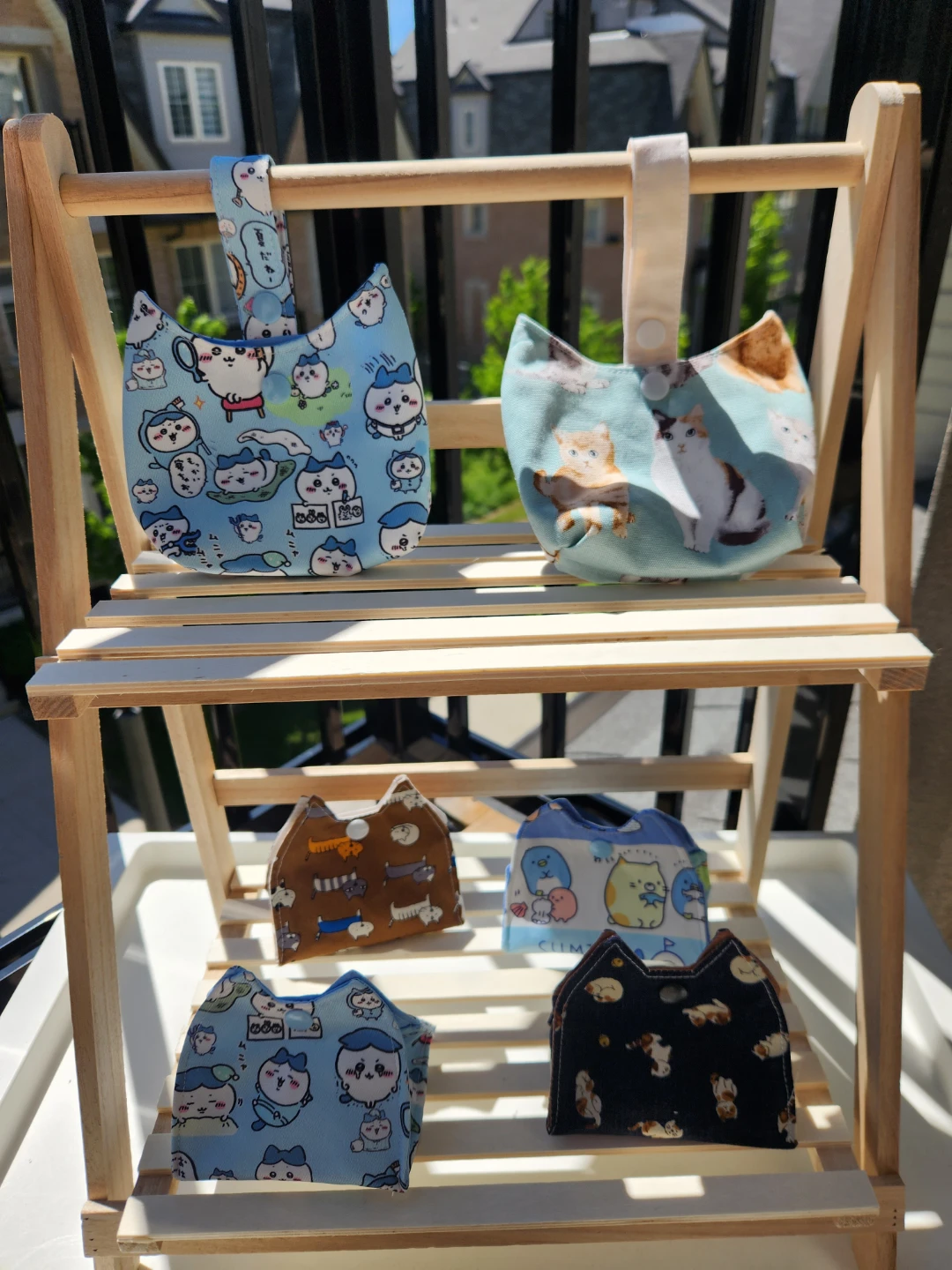 Cute Cat Print Drawstring Pouch