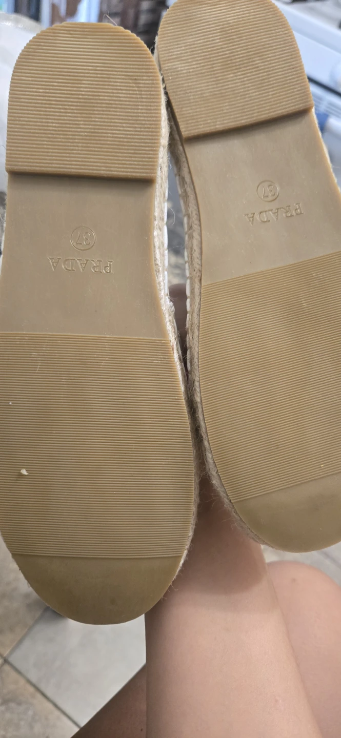Prada White  Espadrille Flats Size 37 - photo 5