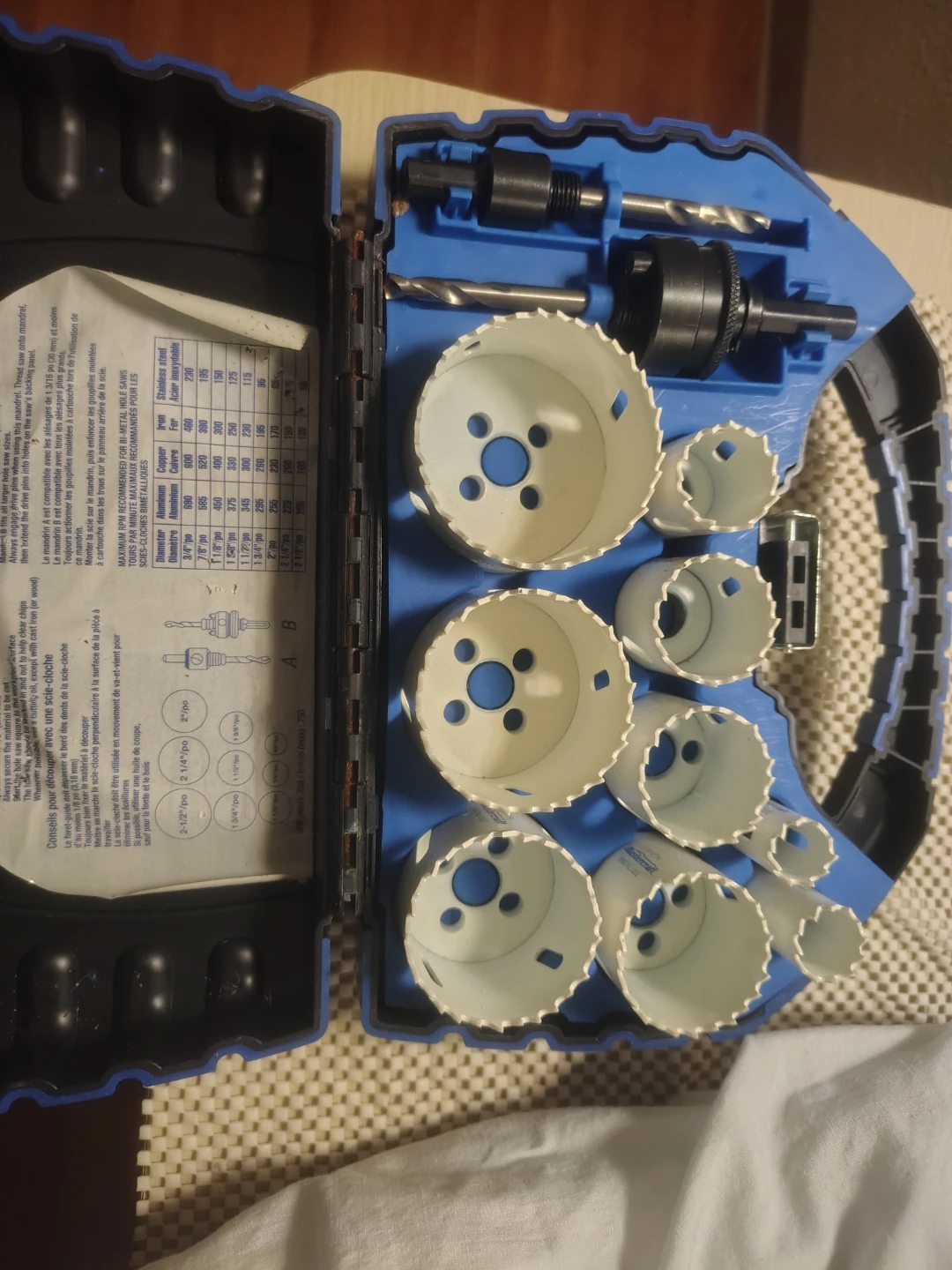 Mastercraft Hole Saw Set with Case