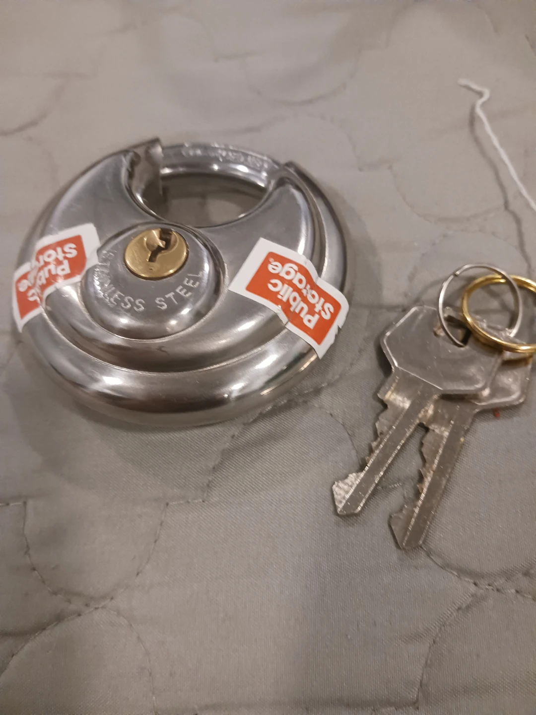 Public Storage Stainless Steel Disc Lock with 2 Keys