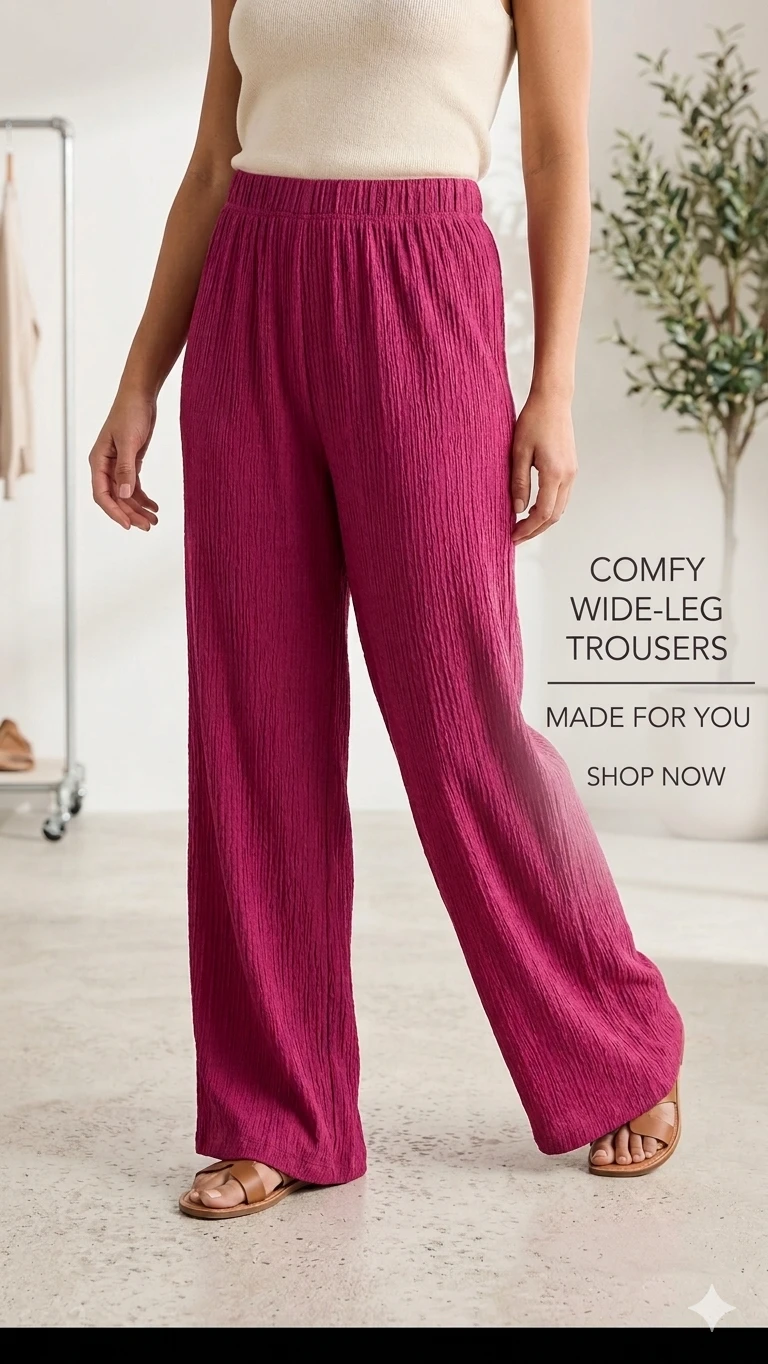 Comfy Wide-Leg Trousers