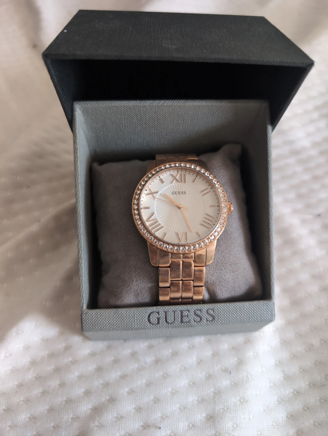 Guess Rose Gold Watch with Rhinestones