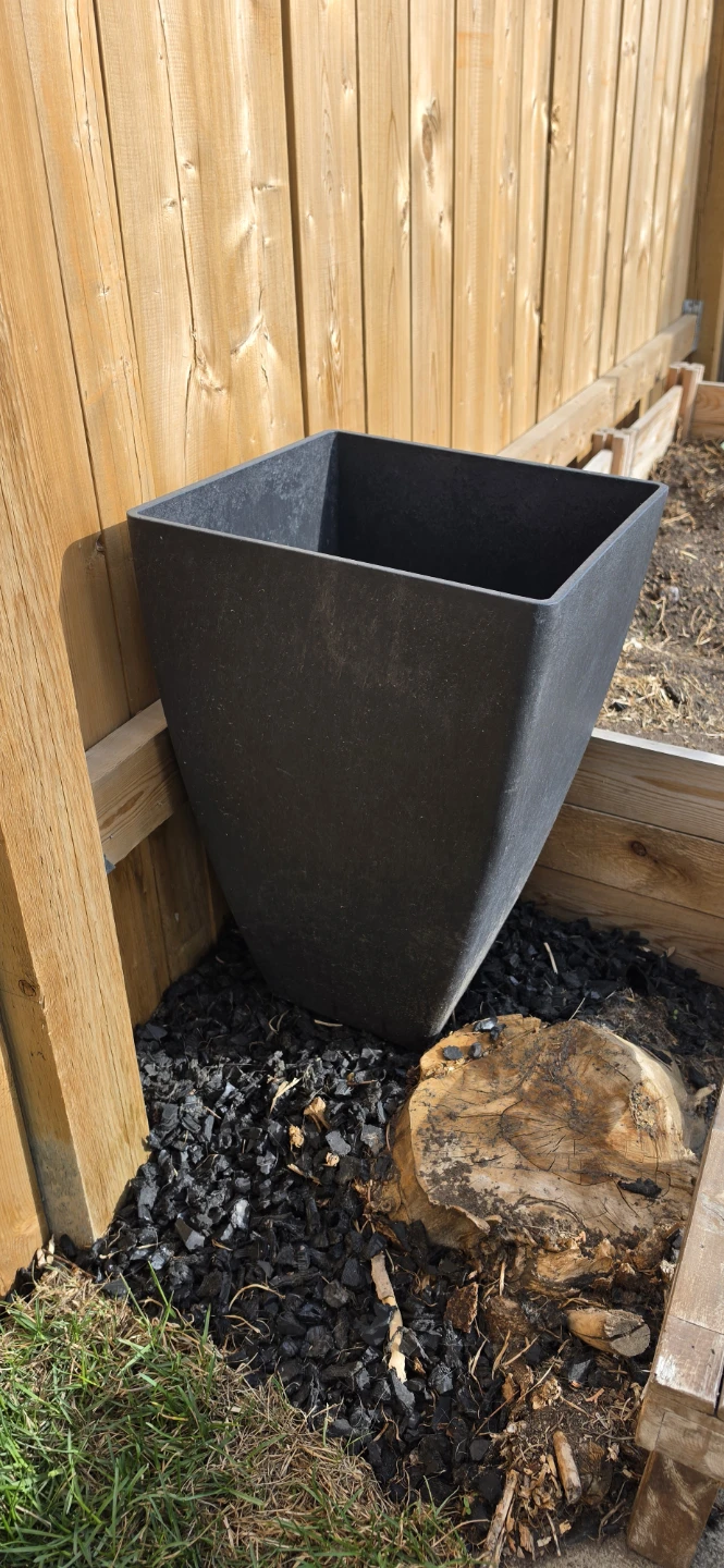 Modern Black Square Planter
