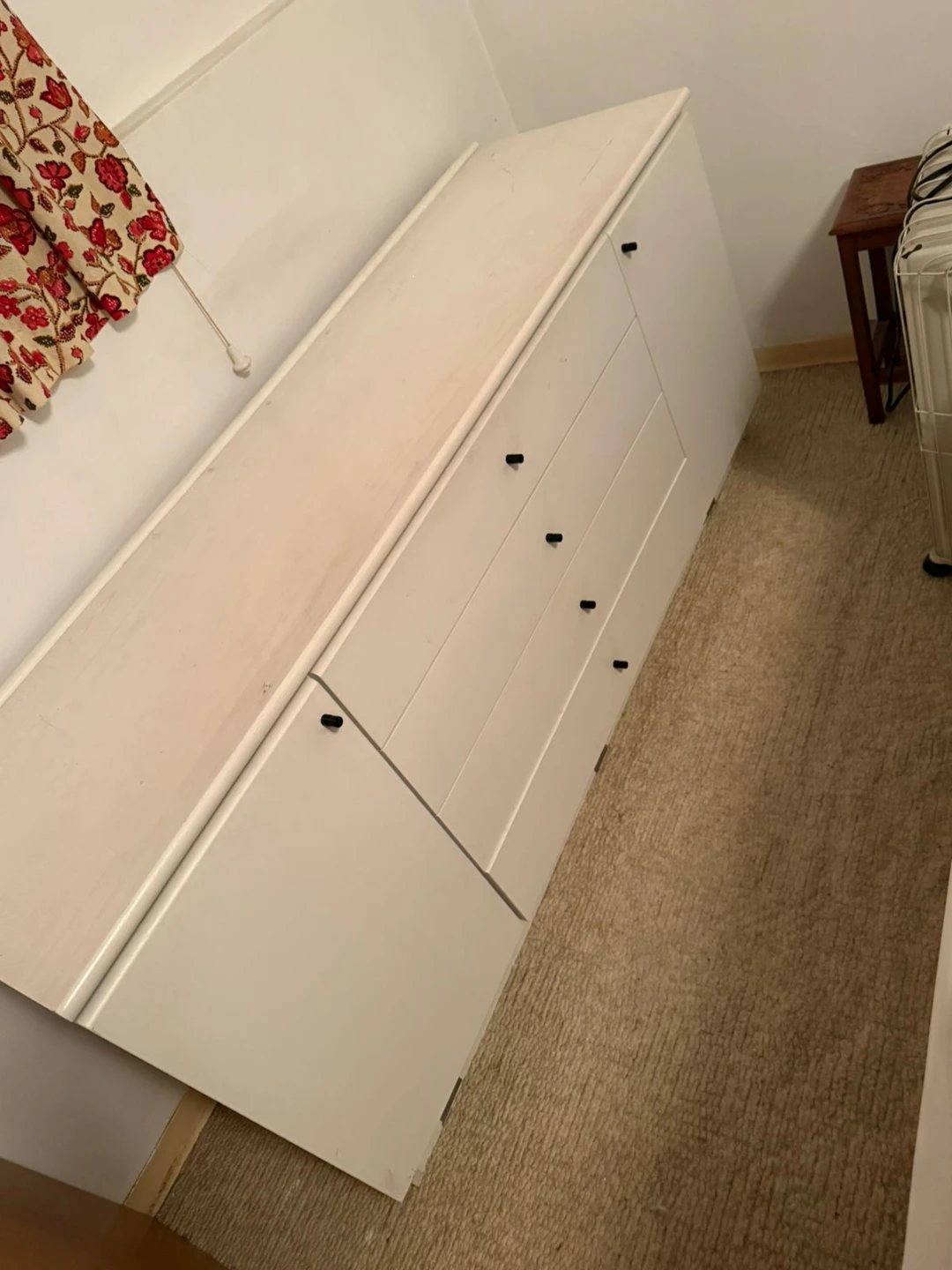 White Dresser with 5 Drawers
