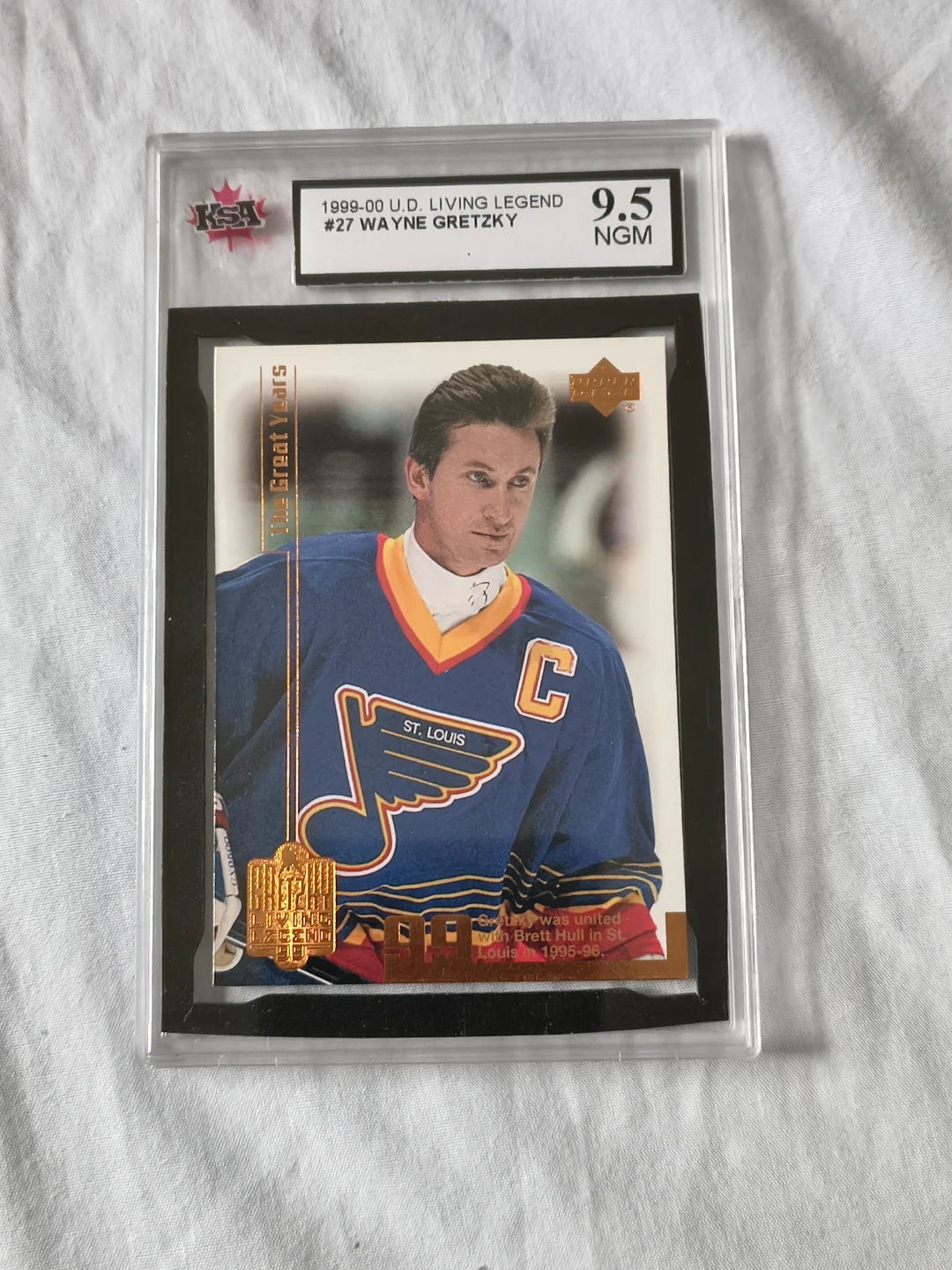 1999 Upper Deck Living Legend Wayne Gretzky #27 HOF KSA 9.5