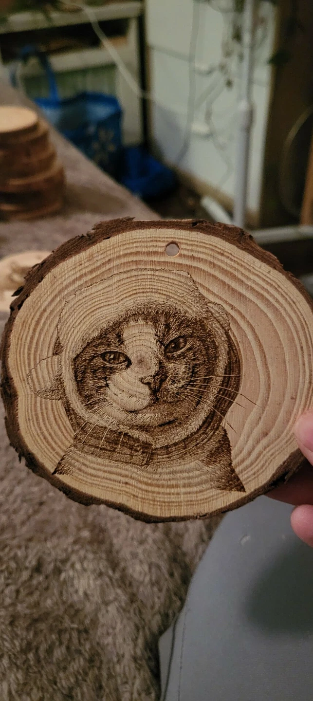 Wood Slice Pet Portrait Ornament - photo 2