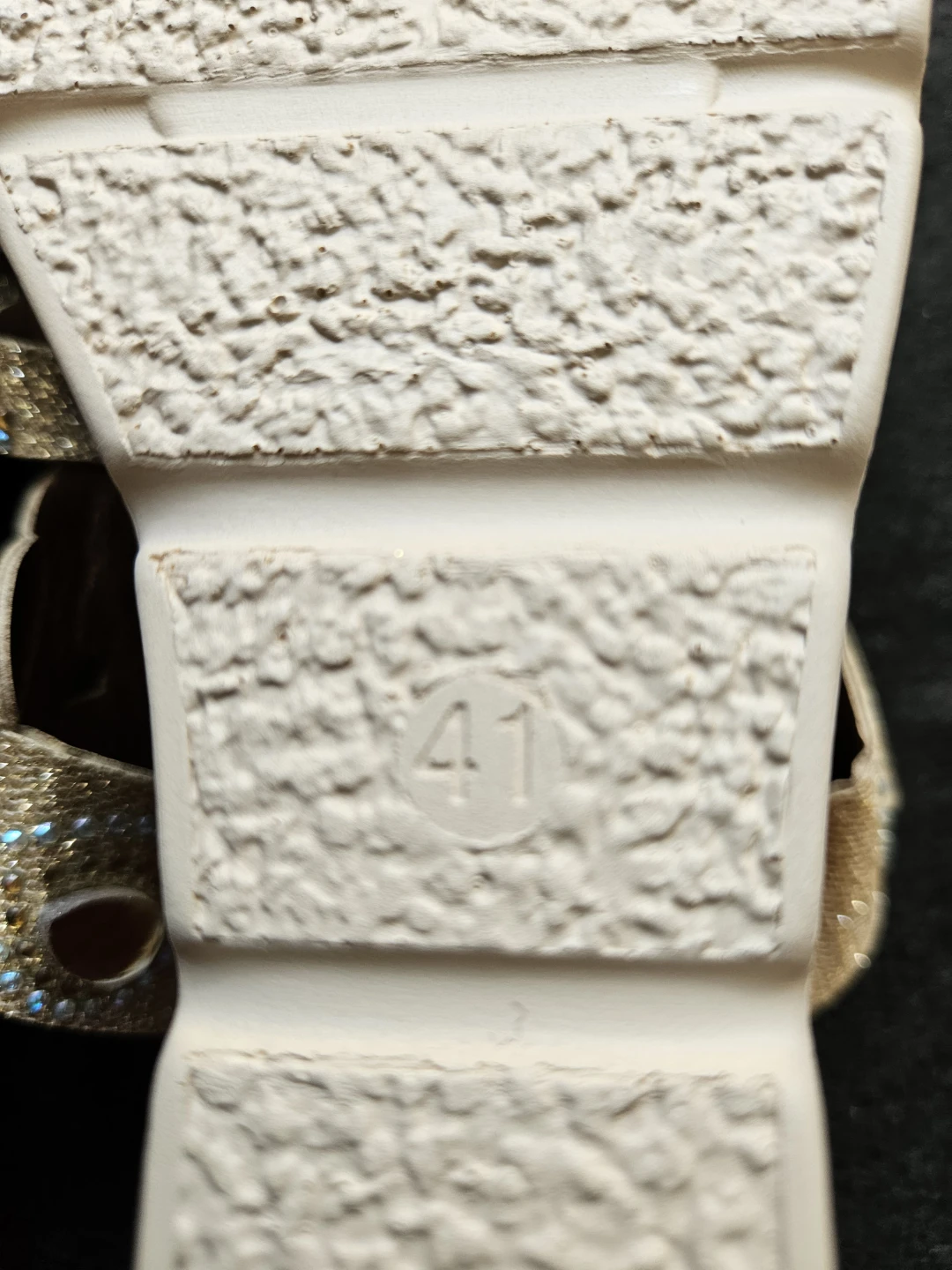 Gold Embellished Wedge Sandals - Size 41 - photo 5