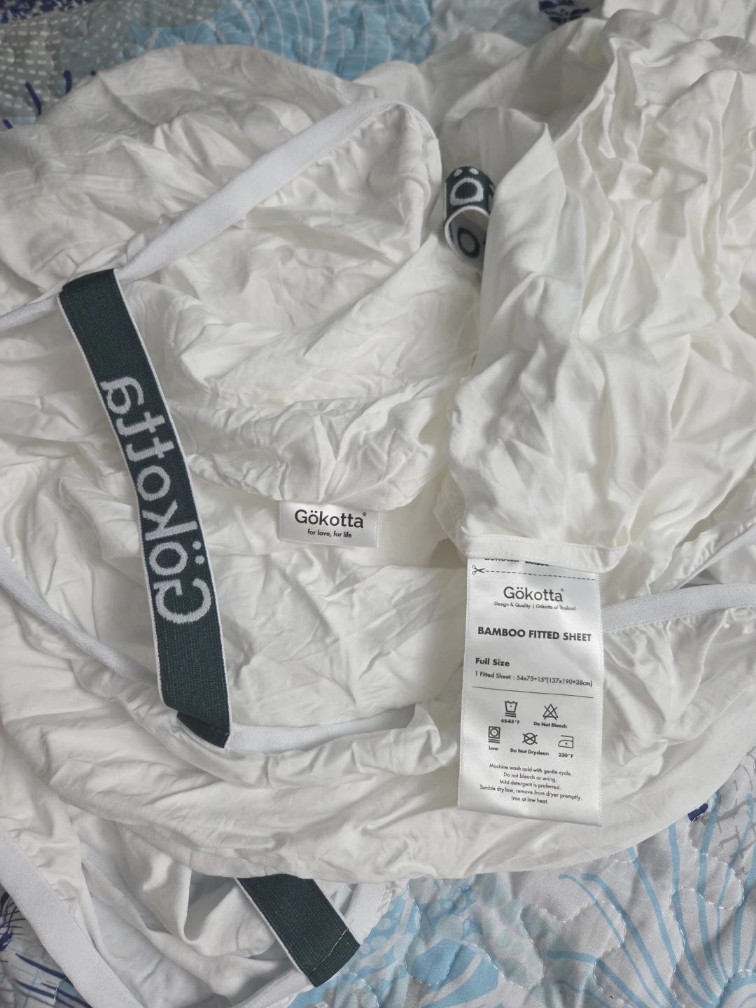 Bamboo Fitted Sheet - White, Full - photo 3