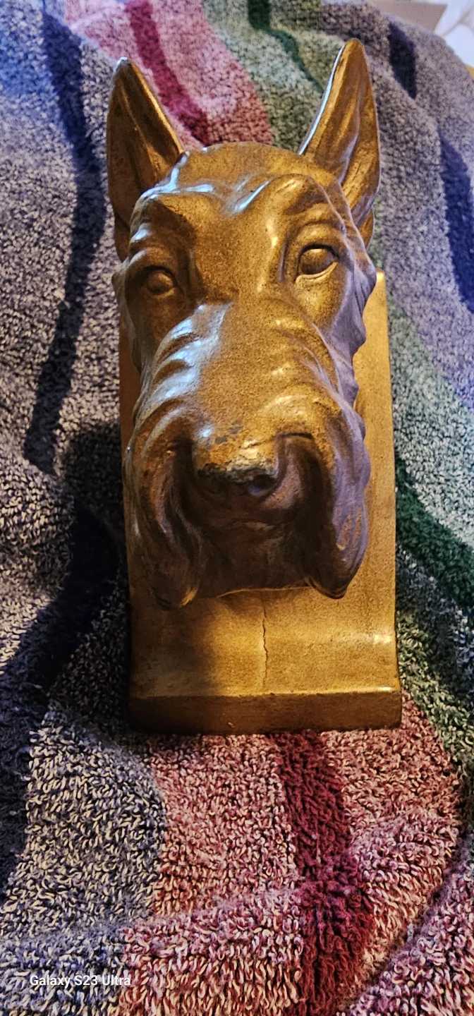 Vintage Dog Head Bookend - photo 4