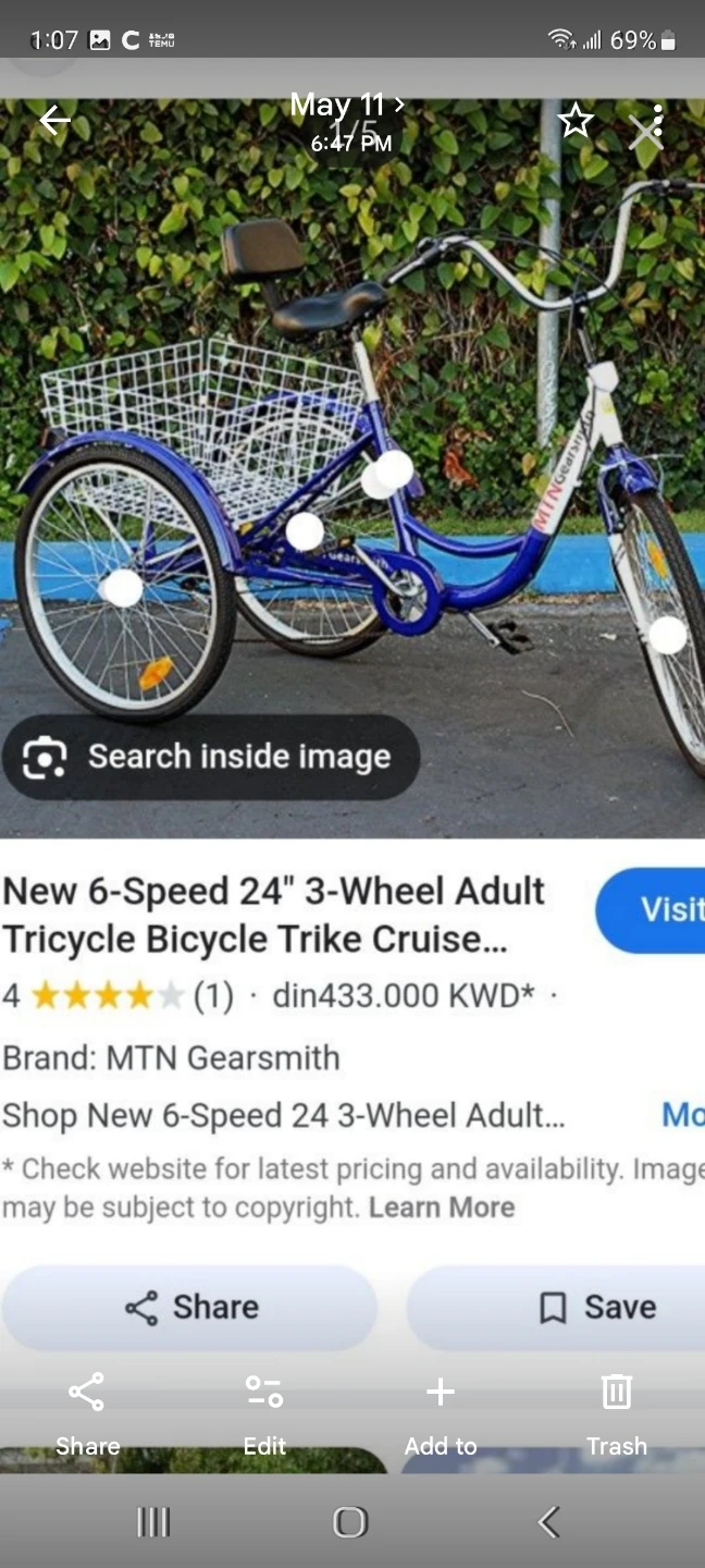 Mtn gearsmith 26in. Trike great condition. - photo 2