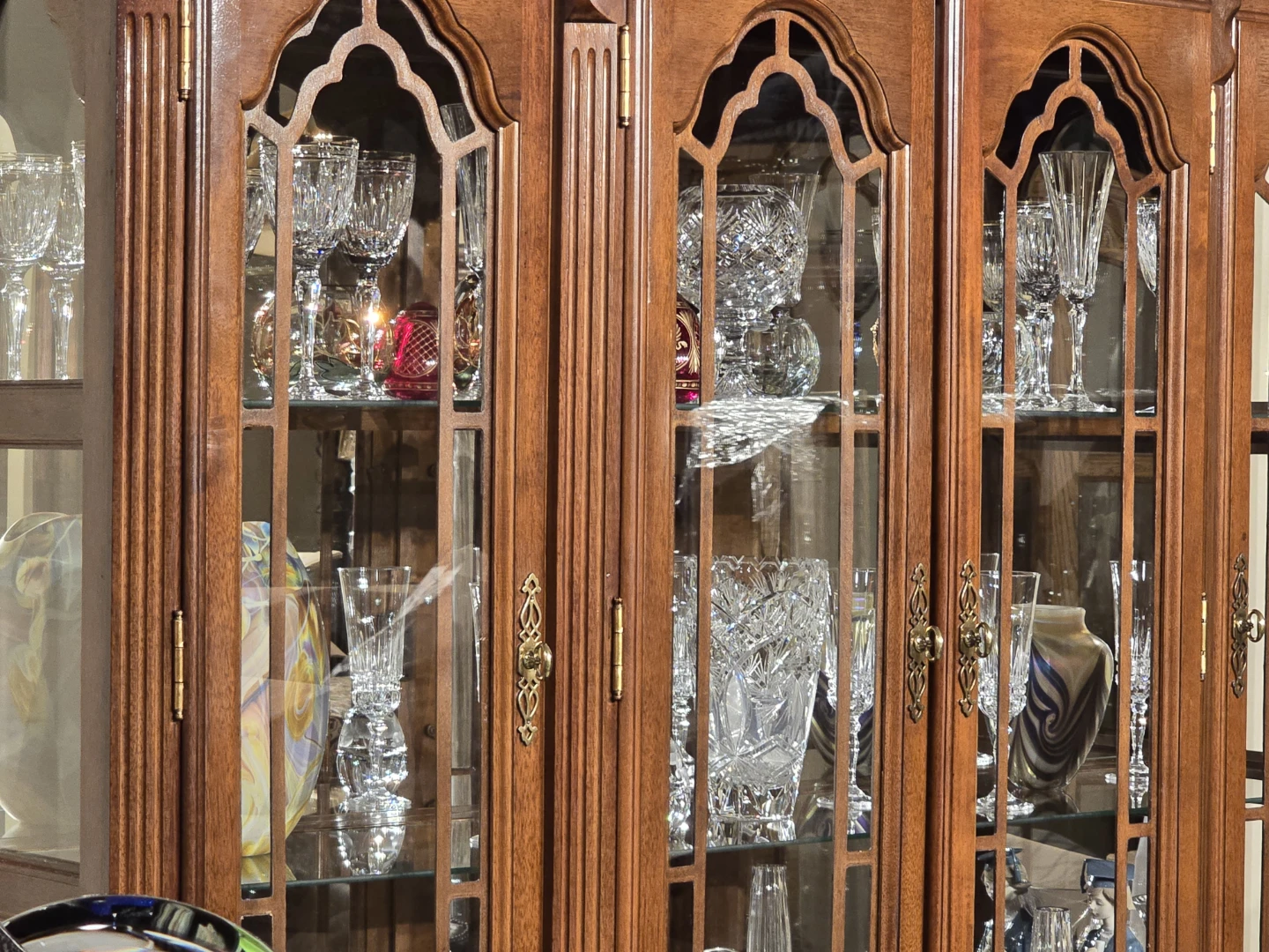 Wooden China Cabinet with Glass Doors - photo 2