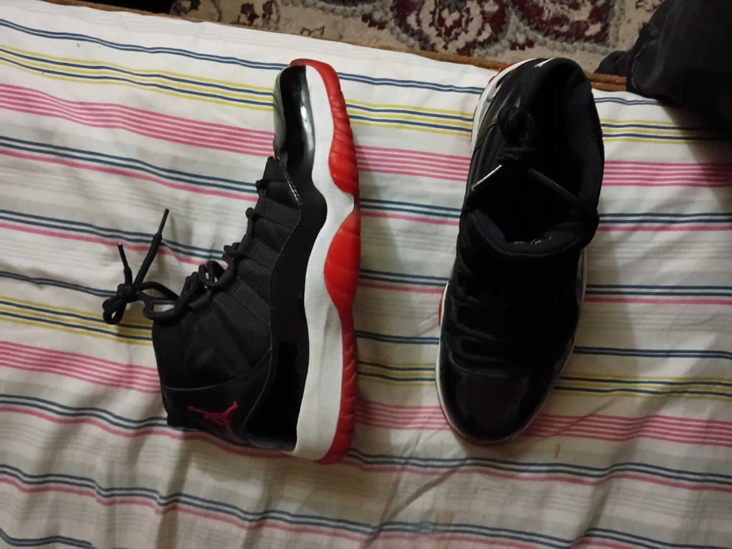 Jordan 11 Retro Black Red White Men's Sneakers