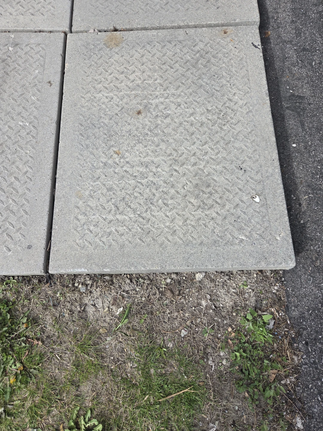 Concrete Paver Slabs with Diamond Tread Pattern