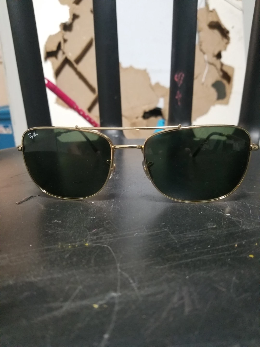 Ray-Ban Aviator Sunglasses - Gold Frame, Green Lenses