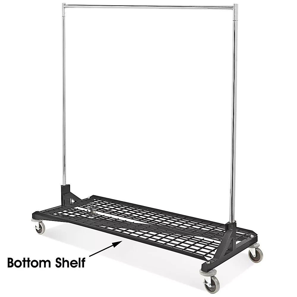 Rolling Garment Rack with Bottom Shelf - photo 2