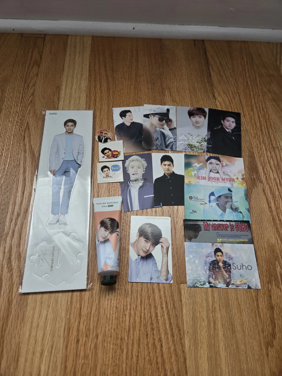 2017 EXO Suho Junmyeon Nature Republic Photocard Hand Cream - photo 2